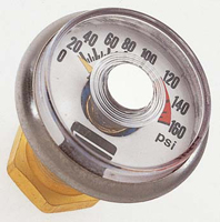 Cap Gauge; screws onto Large Bore & Super LargeBore valves for inspection of tire pressure
